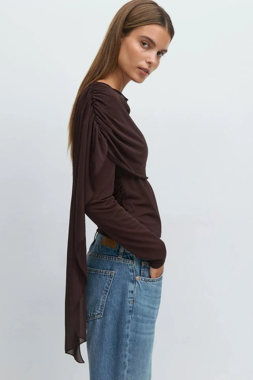 Gina Tricot ong eeve haw top Lilla Hot