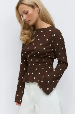 Gina Tricot ong eeve ock top Hvit Online