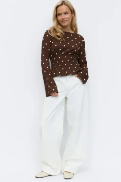 Gina Tricot ong eeve ock top Hvit Online