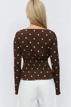 Gina Tricot ong eeve ock top Hvit Online