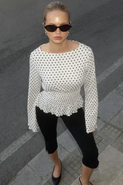 Gina Tricot ong eeve ock top Hvit Best