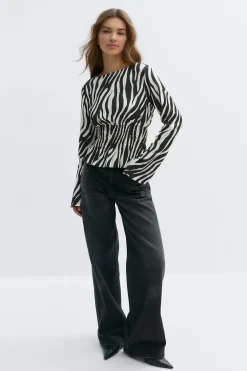 Gina Tricot ong eeve ock top Svart Clearance