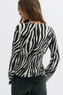Gina Tricot ong eeve ock top Svart Clearance