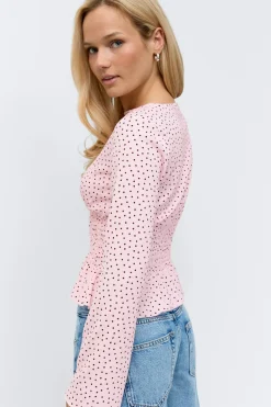 Gina Tricot ong eeve ock top Rosa Sale