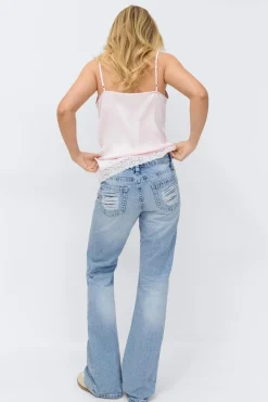 Gina Tricot 14+ ooe bootcut jean ta Blå Discount