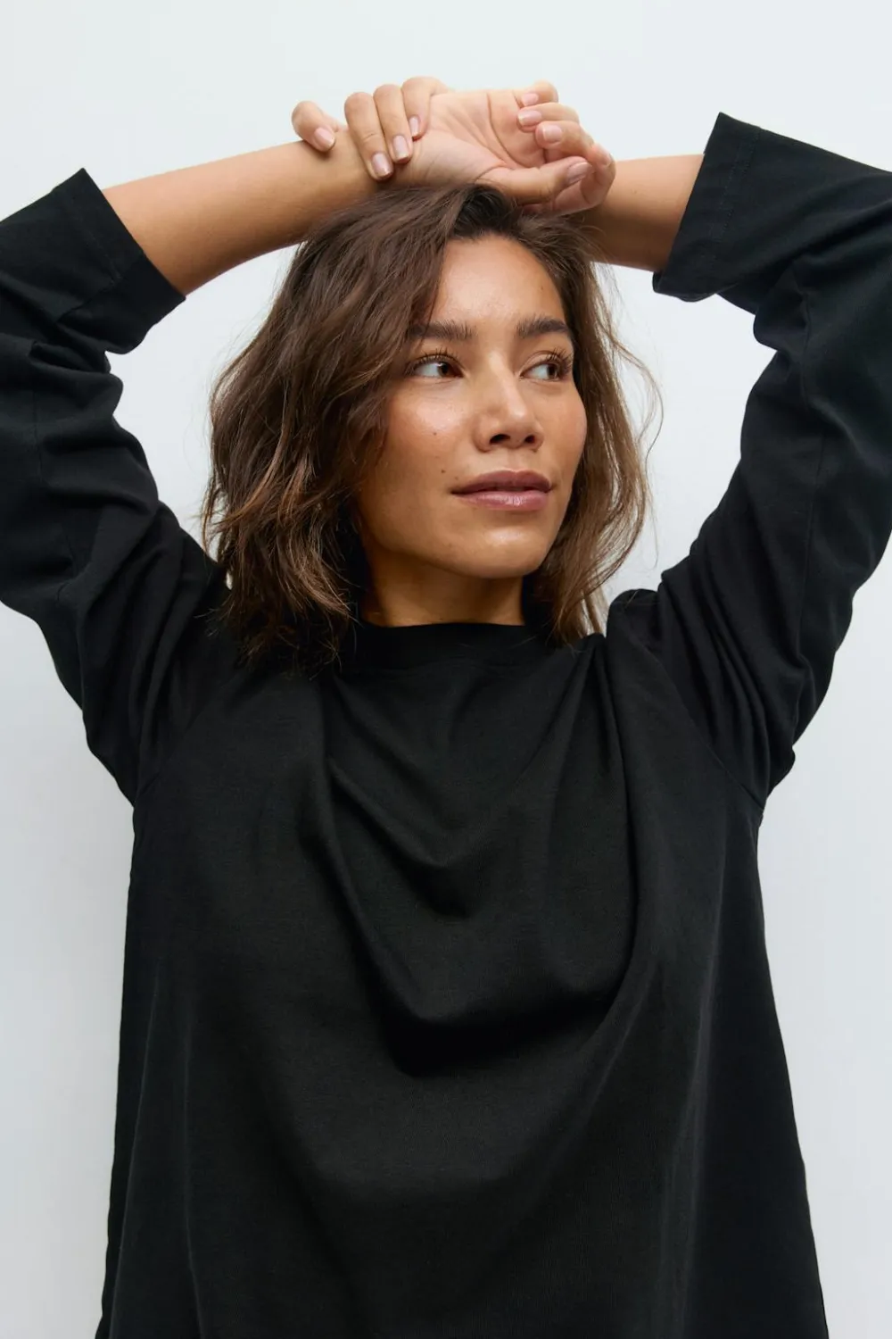 Gina Tricot ooe fit ong eeve tee Svart Discount