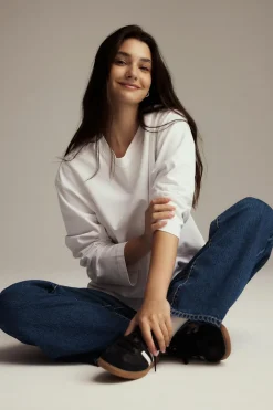 Gina Tricot ooe fit ong eeve tee Hvit Online