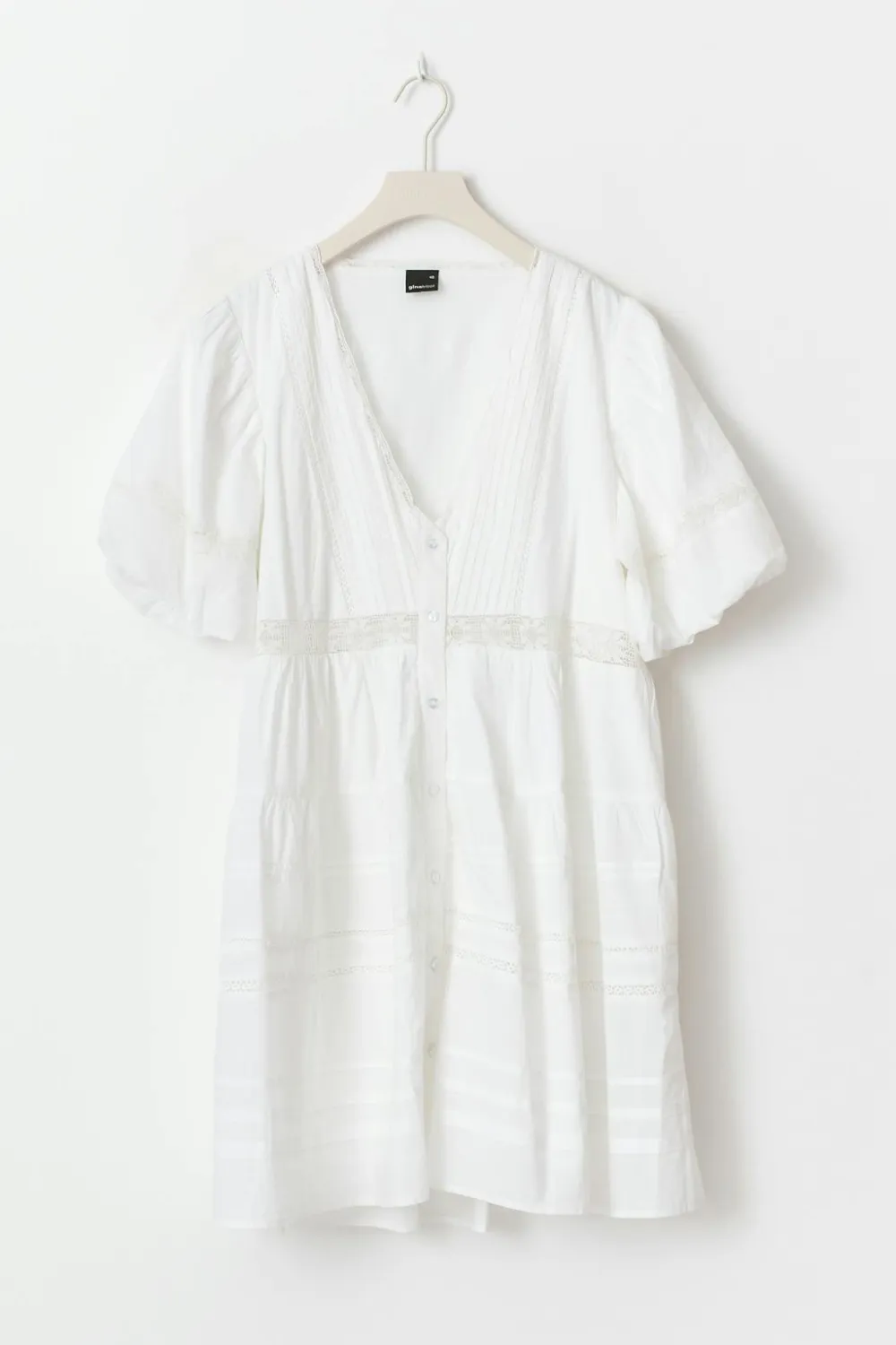 Gina Tricot Loose mini dress Hvit New