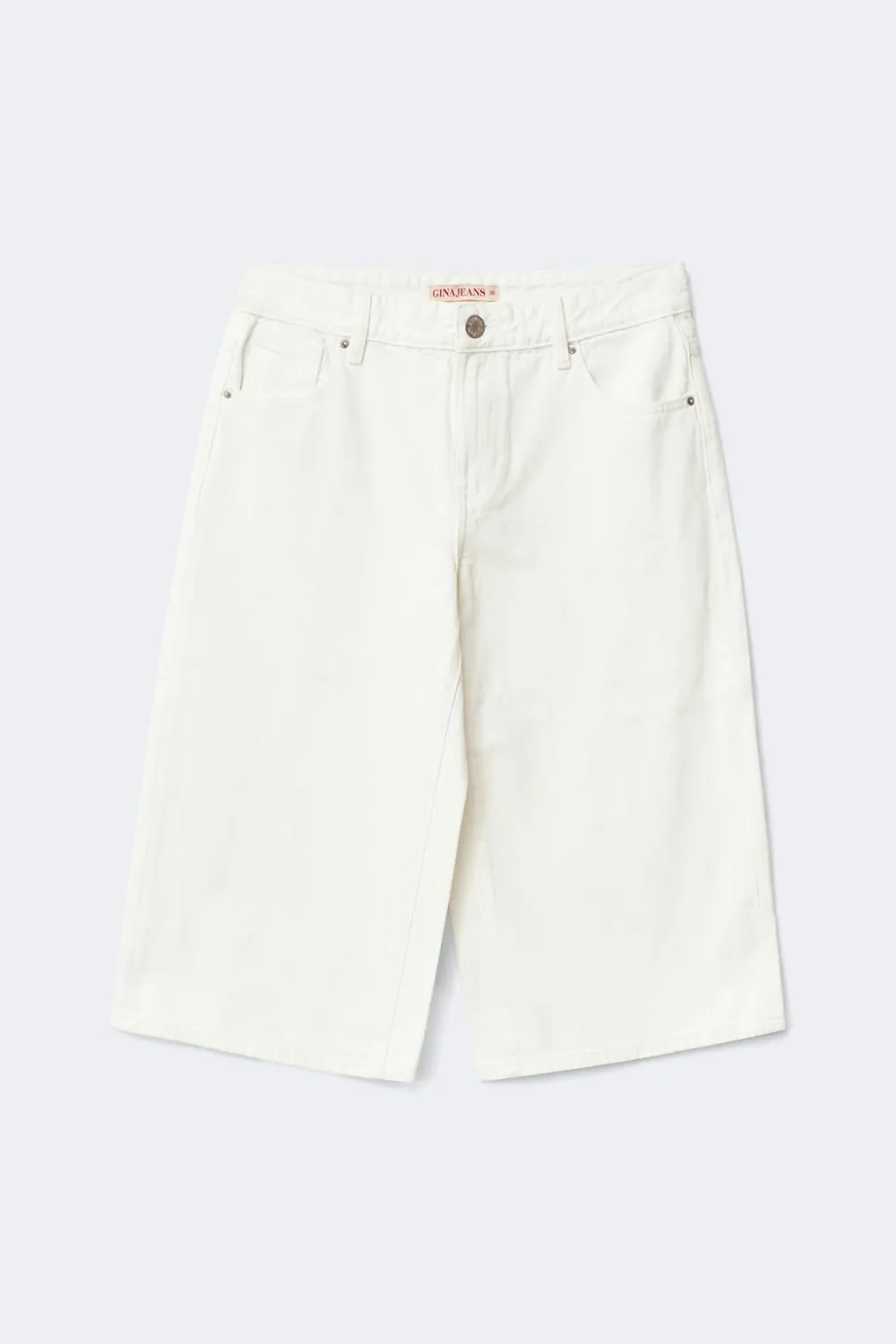 Gina Tricot Loose n' luxe denim shorts Hvit Hot