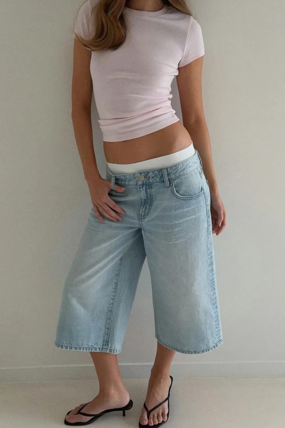 Gina Tricot Loose n' luxe denim shorts Blå Discount