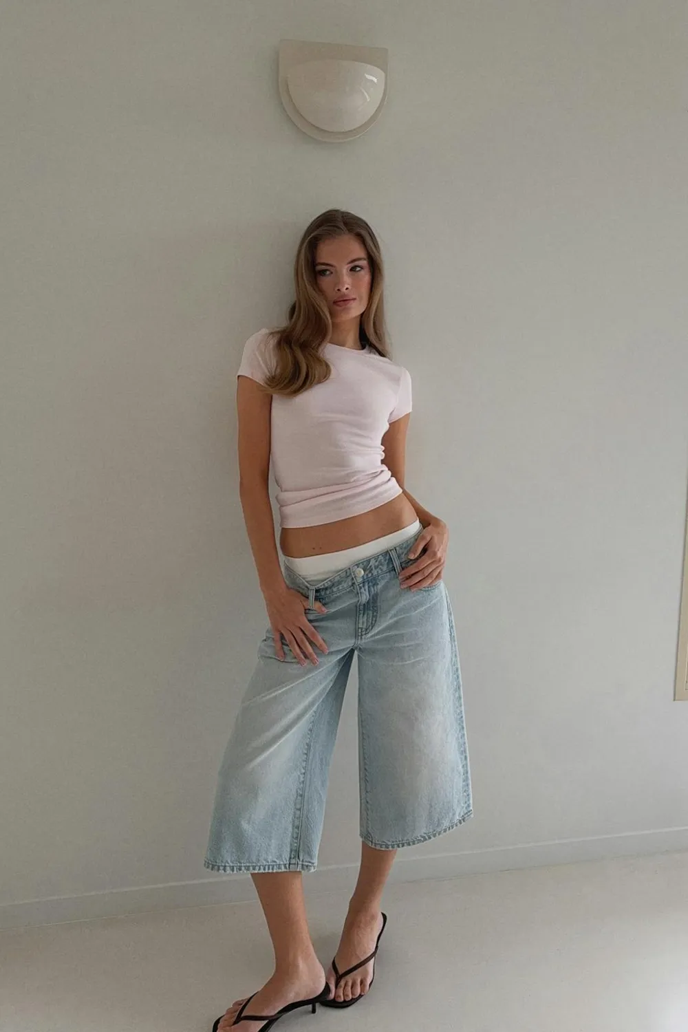 Gina Tricot Loose n' luxe denim shorts Blå Discount