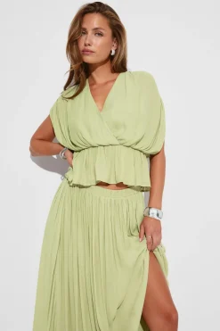 Gina Tricot Loose sleeveless top Grønn Sale