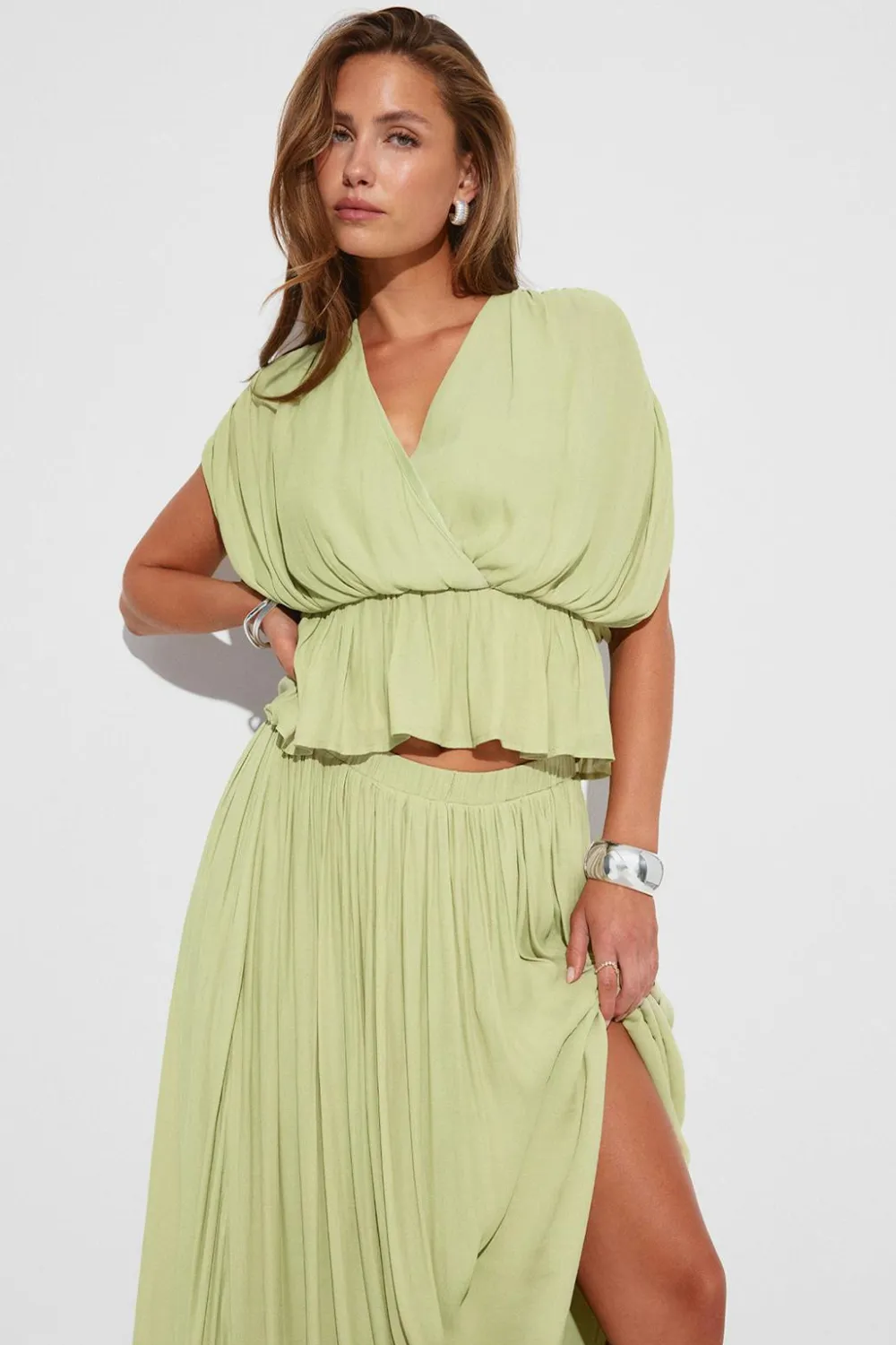 Gina Tricot Loose sleeveless top Grønn Sale