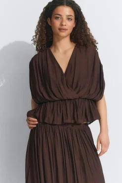 Gina Tricot Loose sleeveless top Brun Hot