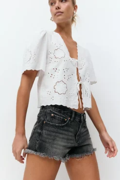 Gina Tricot Low denim shorts Svart New