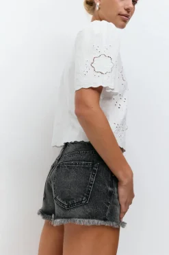 Gina Tricot Low denim shorts Svart New