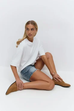 Gina Tricot Low denim shorts Blå