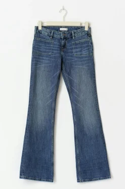 Gina Tricot Low flare jeans Blå Outlet