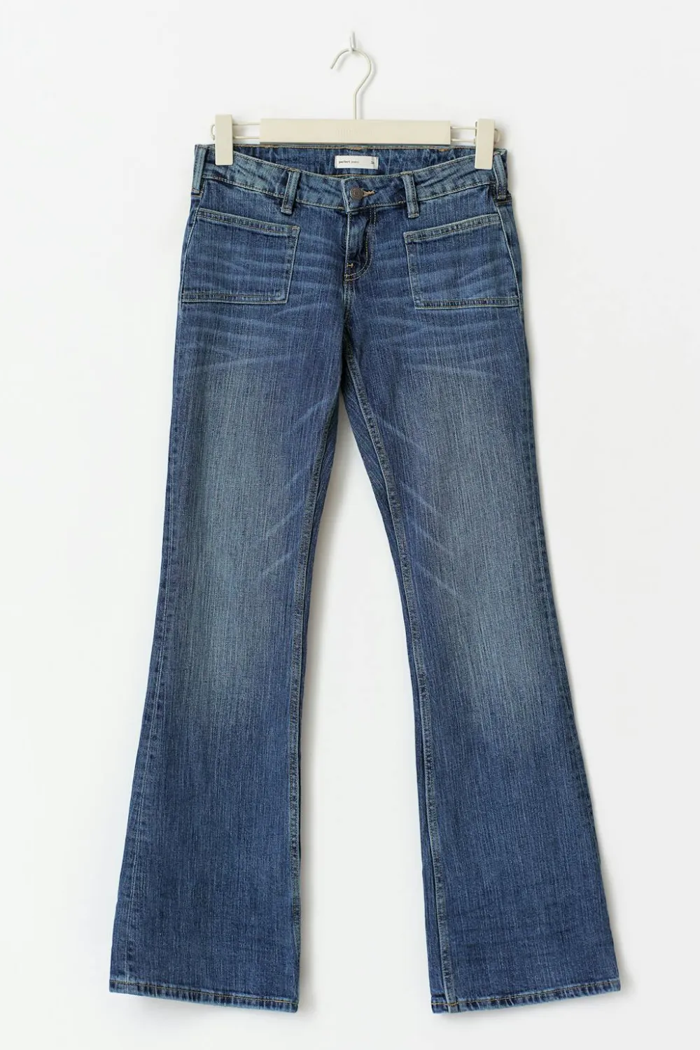 Gina Tricot Low flare jeans Blå Outlet