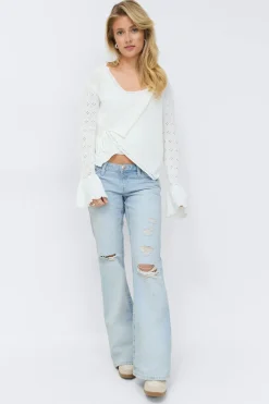 Gina Tricot 14+ ow ooe bootcut jean Blå