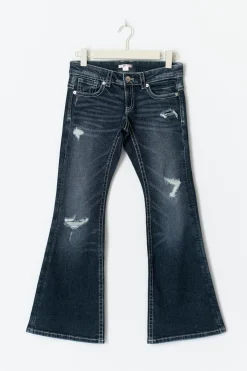 Gina Tricot Low rise flare jeans Blå Sale