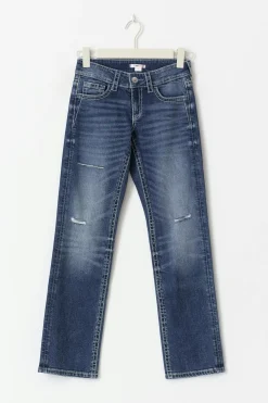 Gina Tricot Low rise straight jeans Blå Sale