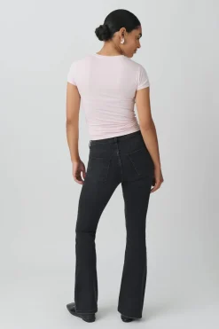 Gina Tricot Low waist bootcut jeans Svart Sale