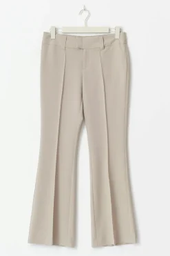 Gina Tricot Low waist bootcut trousers Beige Hot