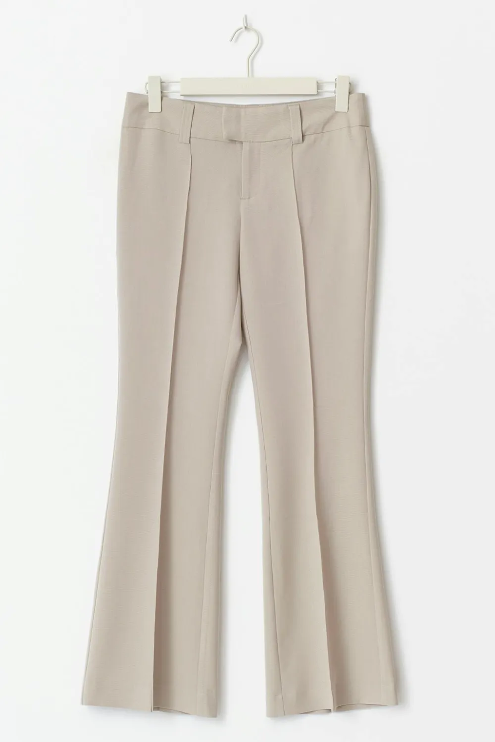 Gina Tricot Low waist bootcut trousers Beige Hot