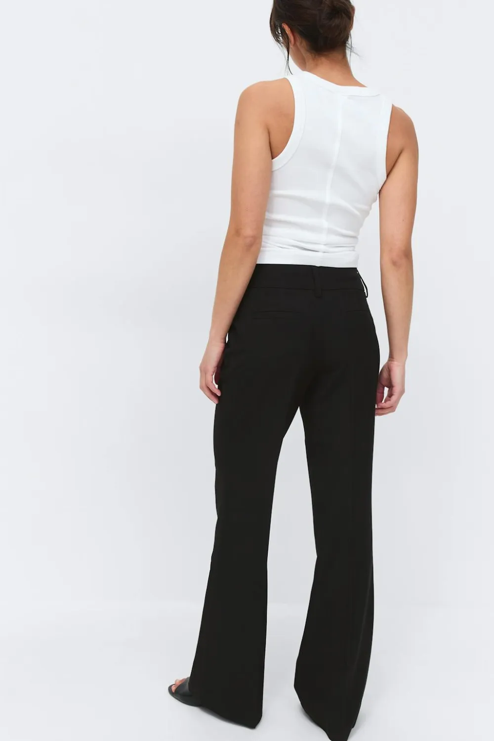 Gina Tricot Low waist bootcut trousers Svart Clearance