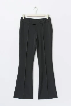 Gina Tricot Low waist bootcut trousers Grå Discount