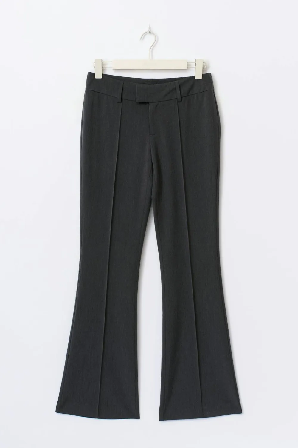 Gina Tricot Low waist bootcut trousers Grå Discount