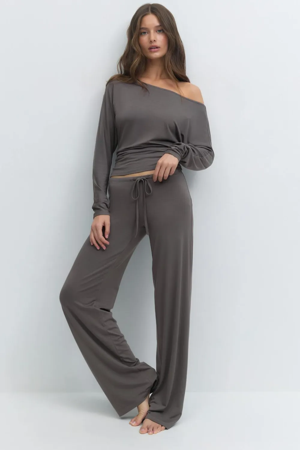 Gina Tricot ow wait oungewear trouer Grå Online