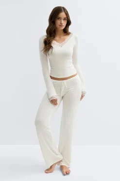 Gina Tricot ow wait oungewear trouer Hvit Best