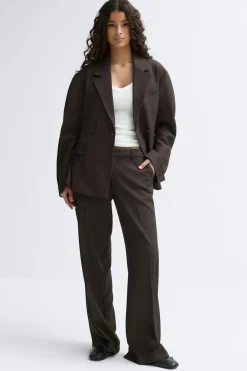 Gina Tricot Low waist trousers Brun Hot