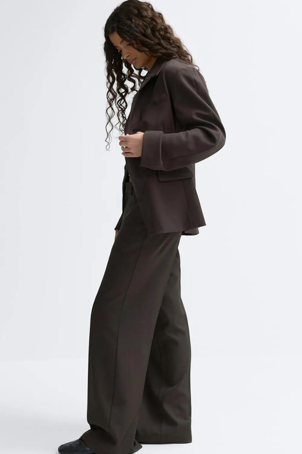 Gina Tricot Low waist trousers Brun Hot