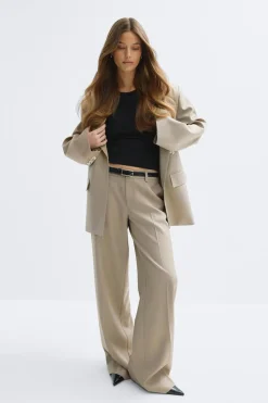 Gina Tricot Low waist trousers Beige Sale