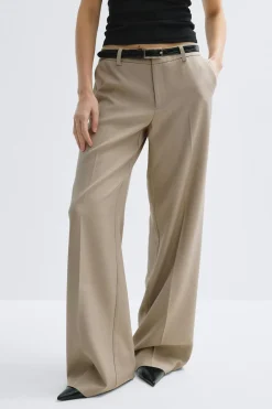Gina Tricot Low waist trousers Beige Sale
