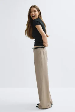 Gina Tricot Low waist trousers Beige Sale