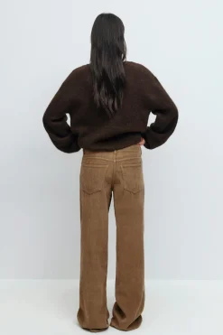 Gina Tricot Low wide cord jeans Brun Best