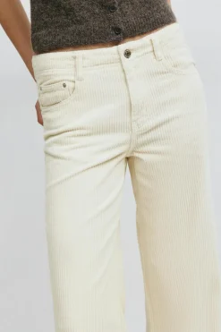 Gina Tricot Low wide cord jeans Hvit Best