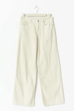 Gina Tricot Low wide cord jeans Hvit Best