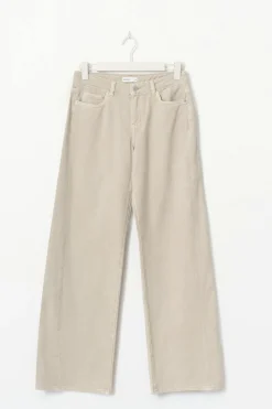 Gina Tricot Low wide jeans Beige Clearance