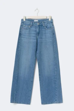 Gina Tricot Low wide petite jeans Blå Clearance