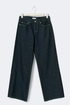 Gina Tricot Low wide petite jeans Blå New