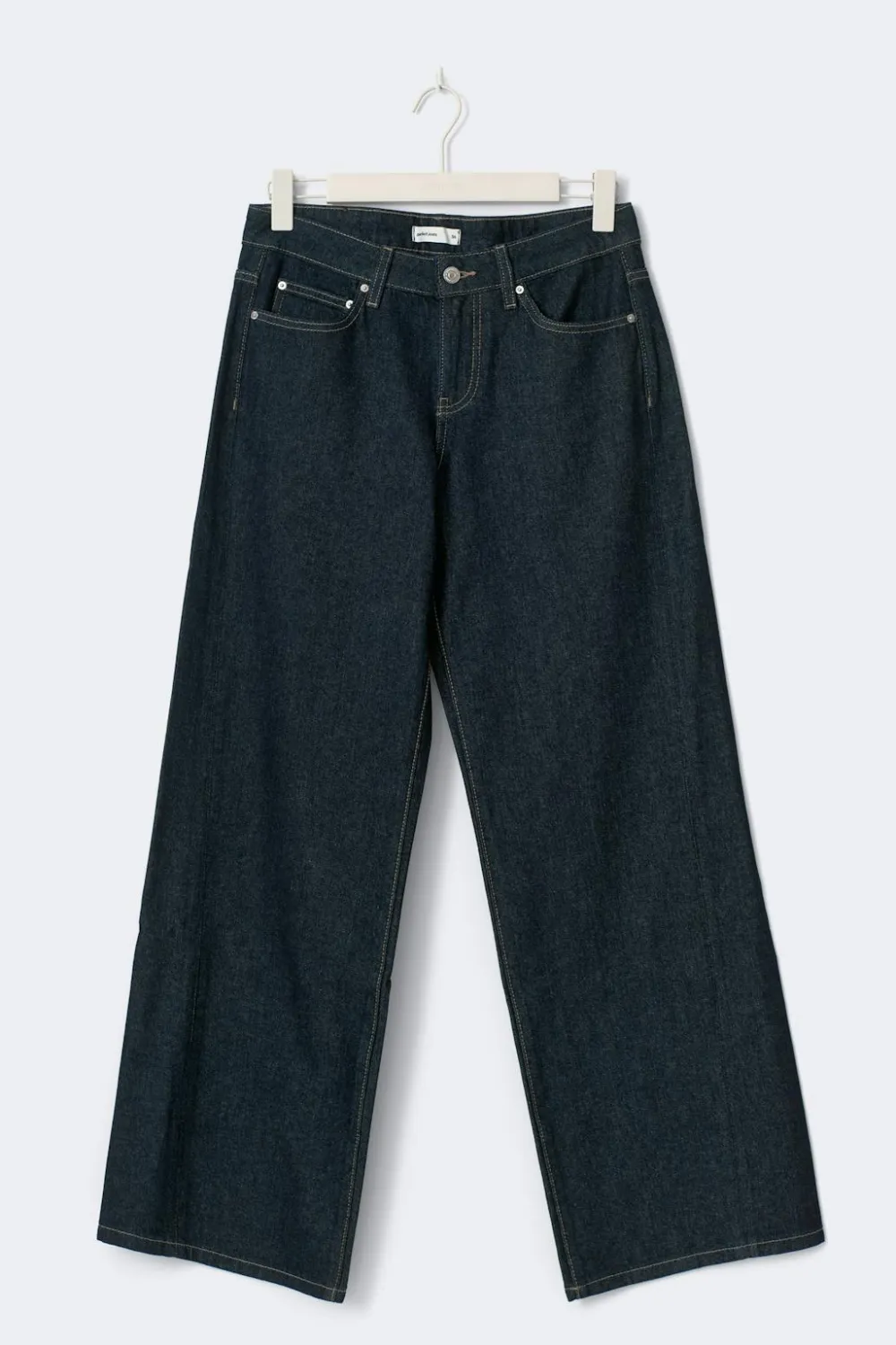 Gina Tricot Low wide petite jeans Blå New