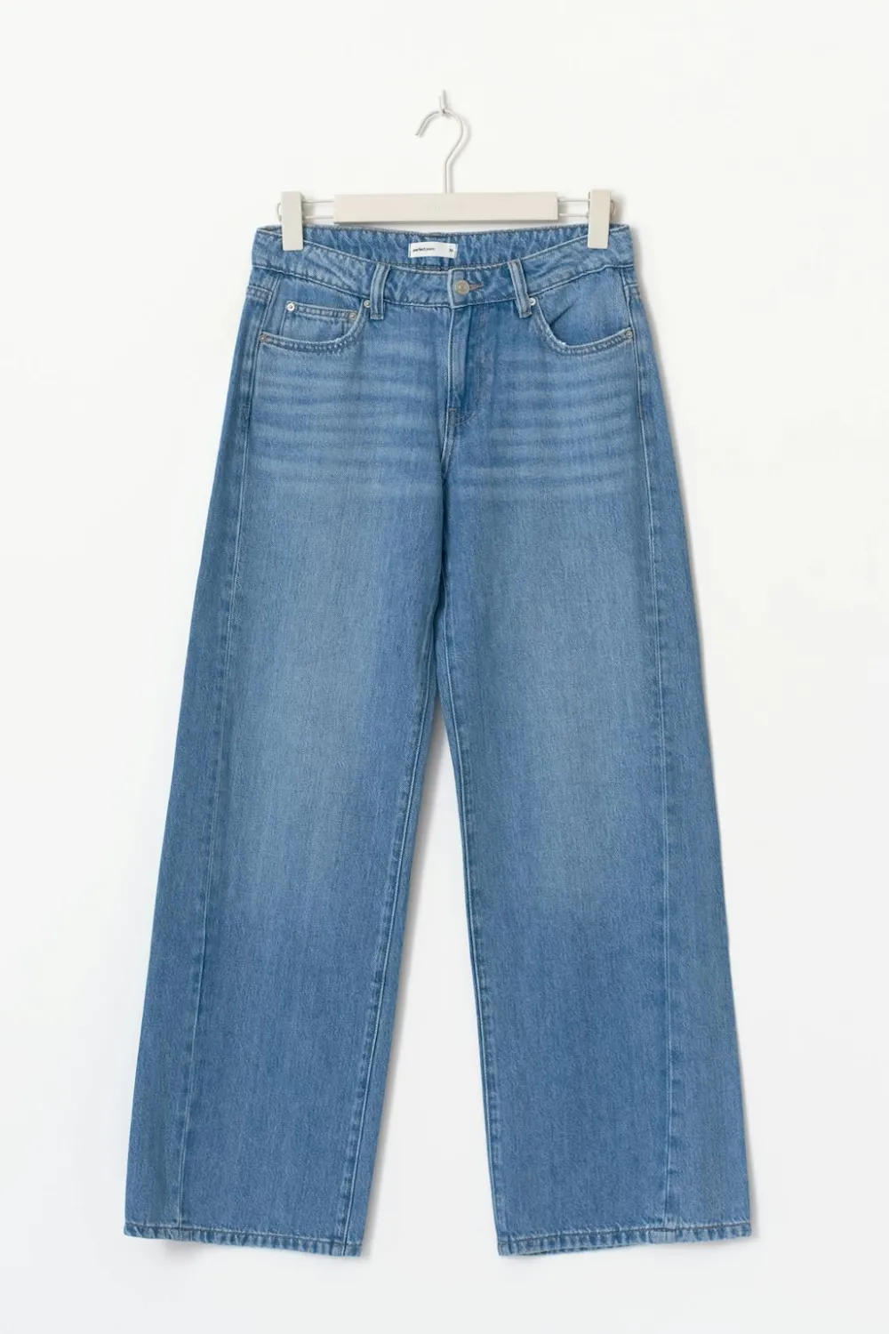 Gina Tricot Low wide tall jeans Blå Outlet