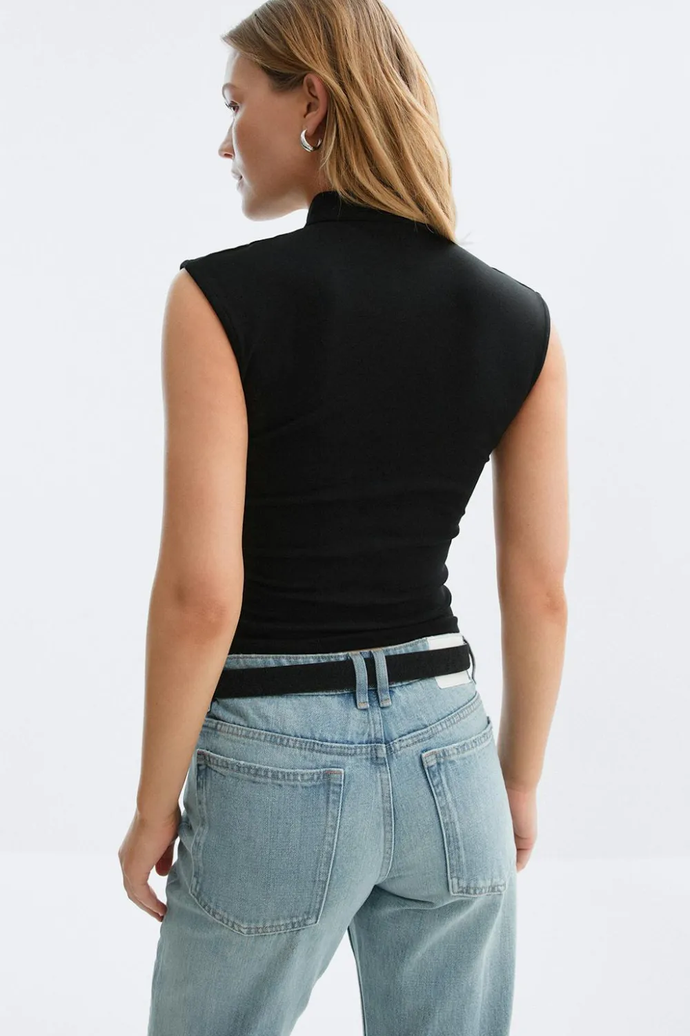 Gina Tricot andarin coar button top Svart Discount