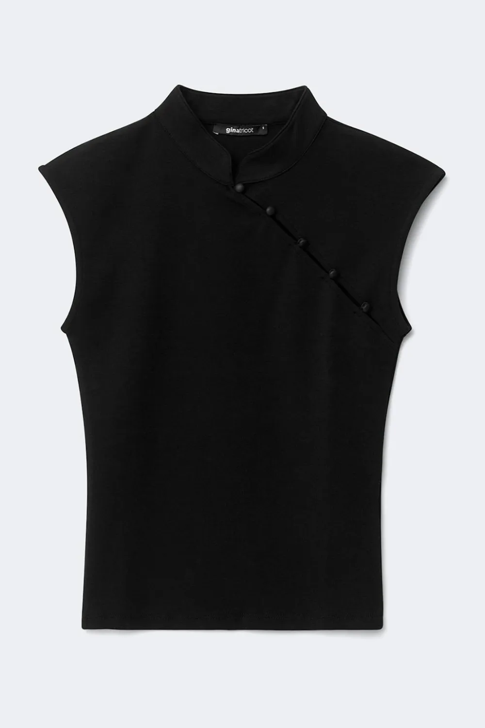 Gina Tricot andarin coar button top Svart Discount