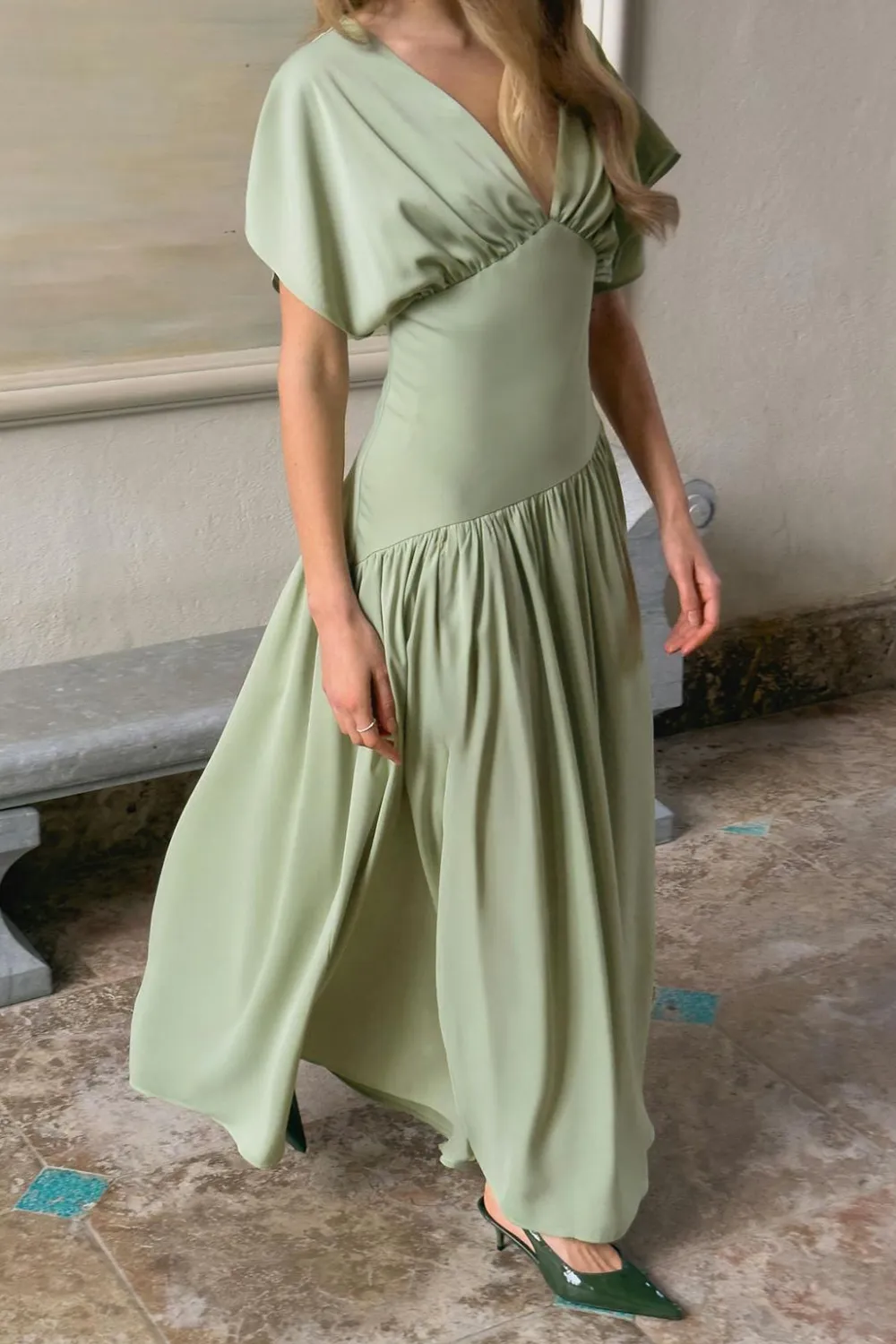 Gina Tricot Maxi dress Grønn Discount